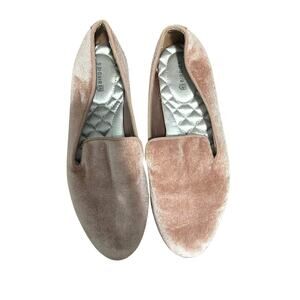 Birdies Blush Pink Velvet Flats Sz 6.5 Glam Preppy Boho